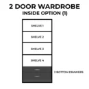 1-FULL MIRROR 2-DOOR  ( Assembled )