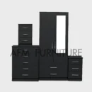 1-HALF MIRROR 2-DOOR WARDROBE SET  ( Assembled )