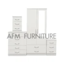 1-HALF MIRROR 2-DOOR WARDROBE SET  ( Assembled )
