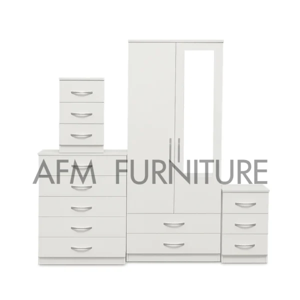 1-HALF MIRROR 2-DOOR WARDROBE SET  ( Assembled ) - Image 5