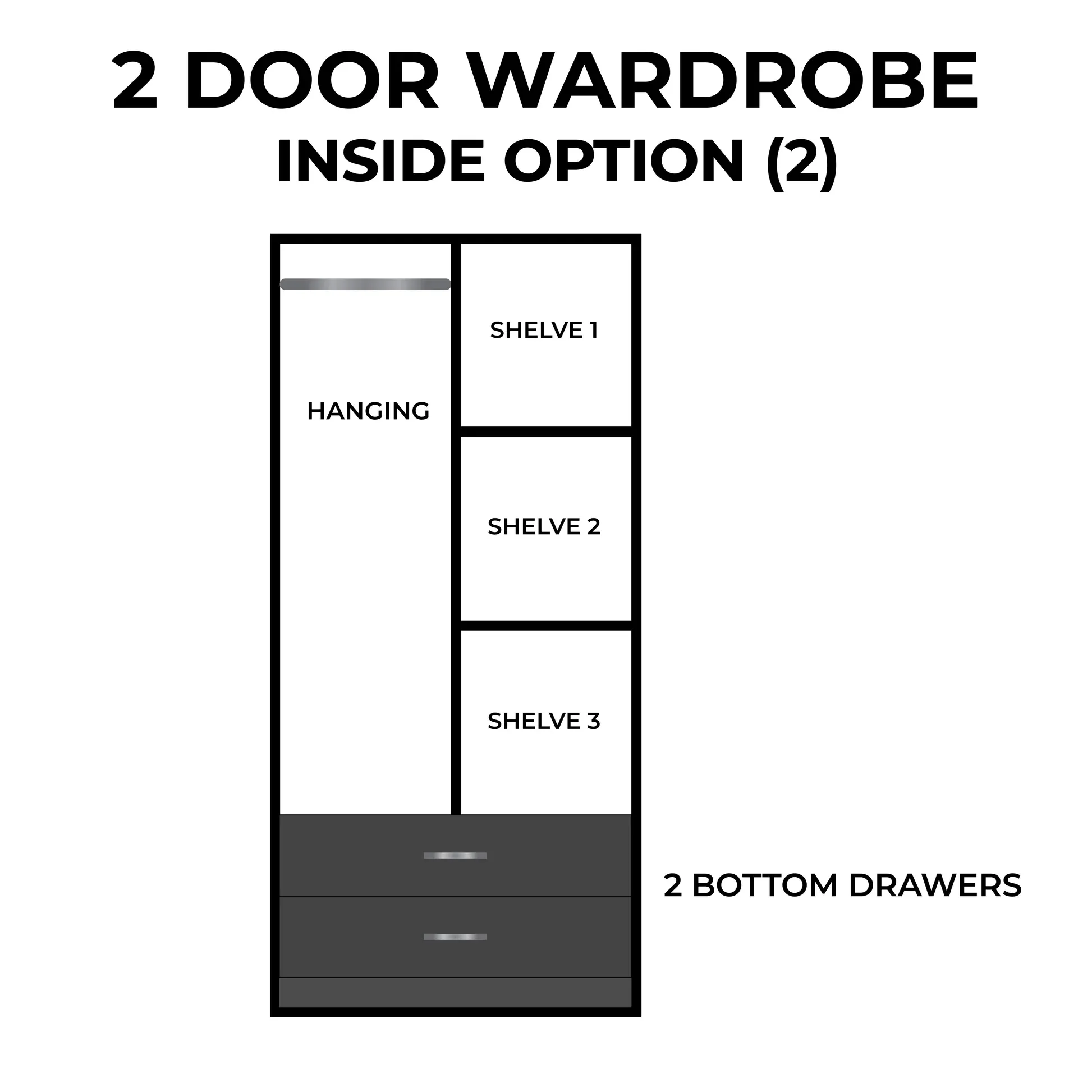 1-FULL MIRROR 2-DOOR  ( Assembled ) - Image 3
