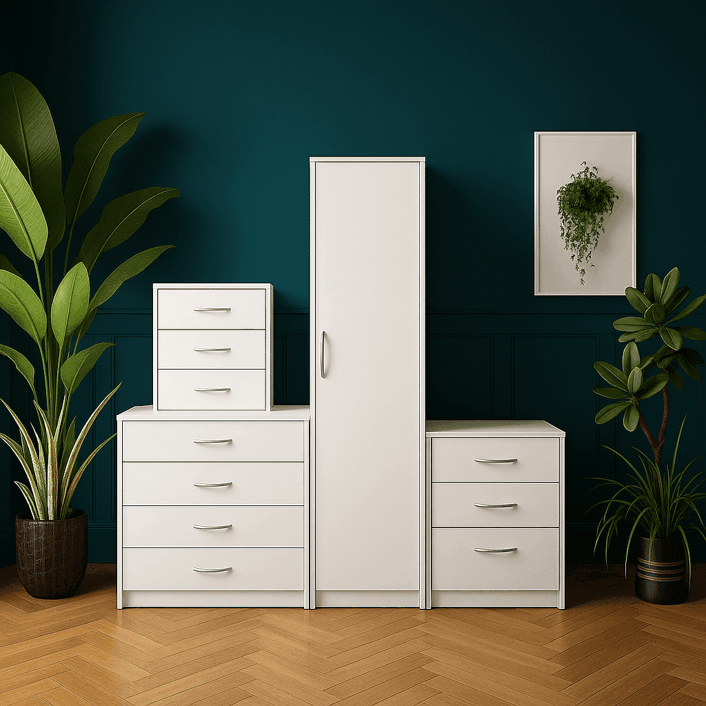 1 Door Wardrobe Set White ( Assembled )