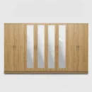 4-FULL MIRROR 8 DOOR WARDROBE (Assembled)