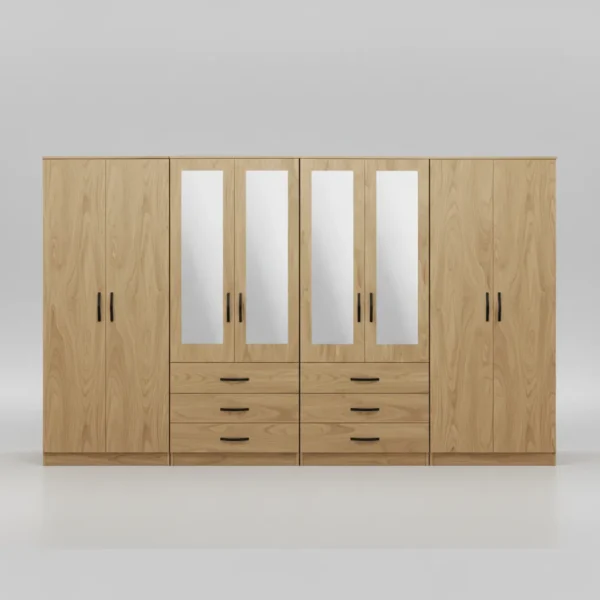 4-HALF MIRROR WITH 6-BOTTOM DRAWERS