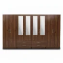 4-HALF MIRROR WITH 4-BOTTOM DRAWERS 8 DOOR WARDROBE (Assembled)
