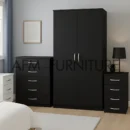 SIMPLE 2 DOOR WARDROBE SET (Assembled)