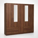 2-HALF MIRROR 5 DOOR WARDROBE SET (Assembled)