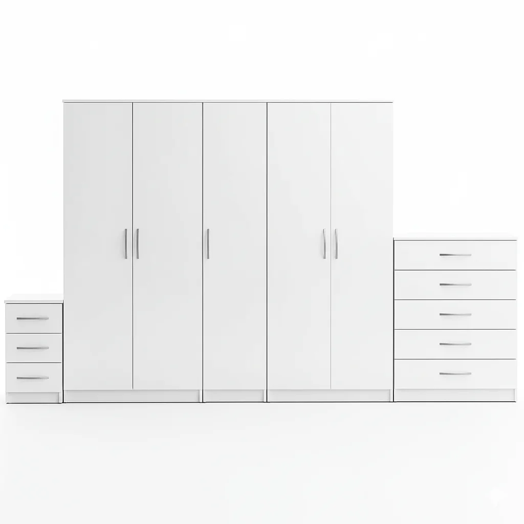 5 DOOR WARDROBE SET (Assembled) - Image 2