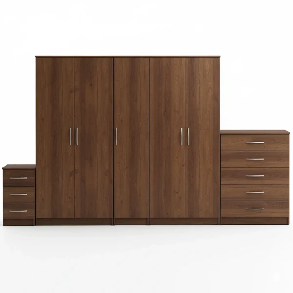 5 DOOR WARDROBE SET (Assembled) - Image 4