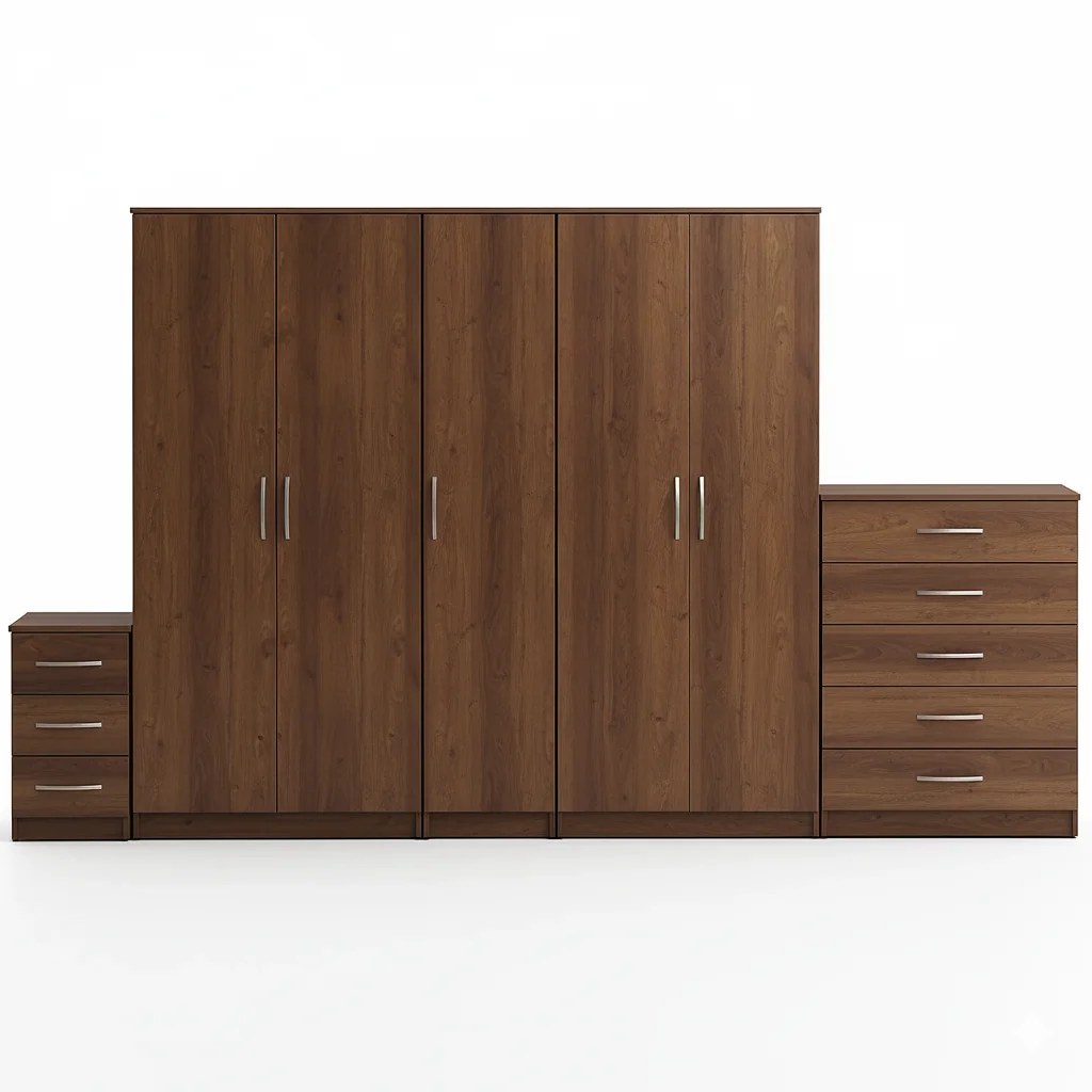 5 DOOR WARDROBE SET (Assembled) - Image 4