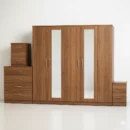 2-FULL MIRROR 5 DOOR WARDROBE SET (Assembled)