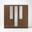 2-HALF & 1-FULL MIRROR 5 DOOR WARDROBE SET (Assembled)