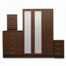 2-FULL MIRROR 3 DOOR WARDROBE (Assembled)
