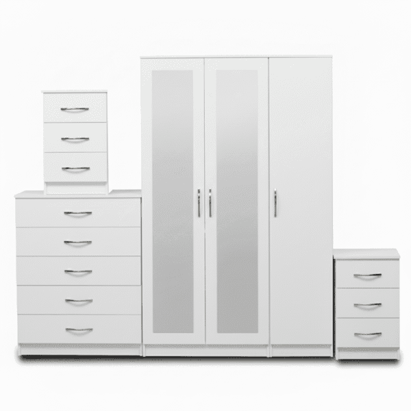 2-FULL MIRROR 3 DOOR WARDROBE (Assembled)