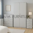 SIMPLE 2 DOOR WARDROBE SET (Assembled)