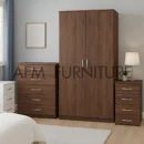SIMPLE 2 DOOR WARDROBE SET (Assembled)