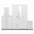 1-HALF MIRROR 3 DOOR WARDROBE ( Assembled)